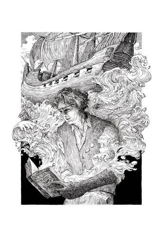Inkheart - Mo reads Treasure Island aloud  - Pen & Ink