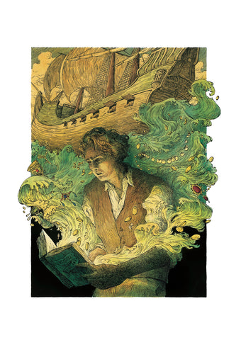 Inkheart - Mo reads Treasure Island aloud  - Watercolour