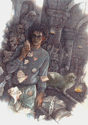 Zachary & the Cat in the Catacombs - Ltd Ed Print