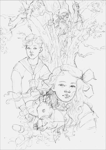 The Wizard in the Tree - Pencil Sketch by Anne Yvonne Gilbert for The Night Circus
