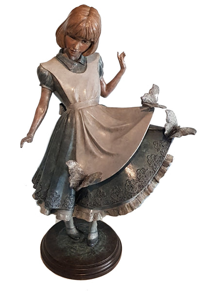 Alice with Butterflies - Limited Edition Sculpture