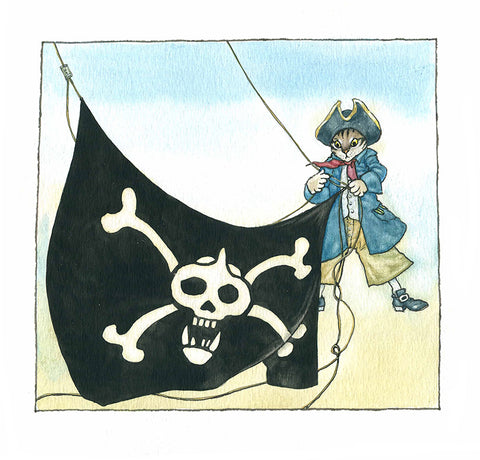 Handed down their cursed black flag - Treasure Island