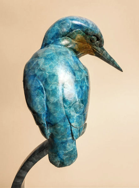 Detail of the back of the Kingfisher on a Reed - No. 1 of the Edition