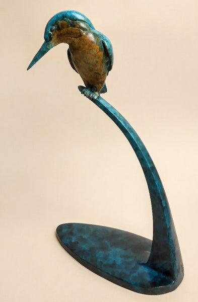 Front view of the Kingfisher on a Reed - No. 1 of the Edition