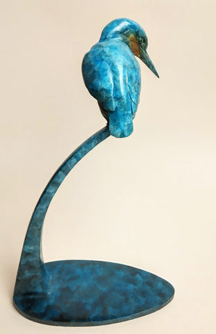 View of the back of the Kingfisher on a Reed - No. 1 of the Edition